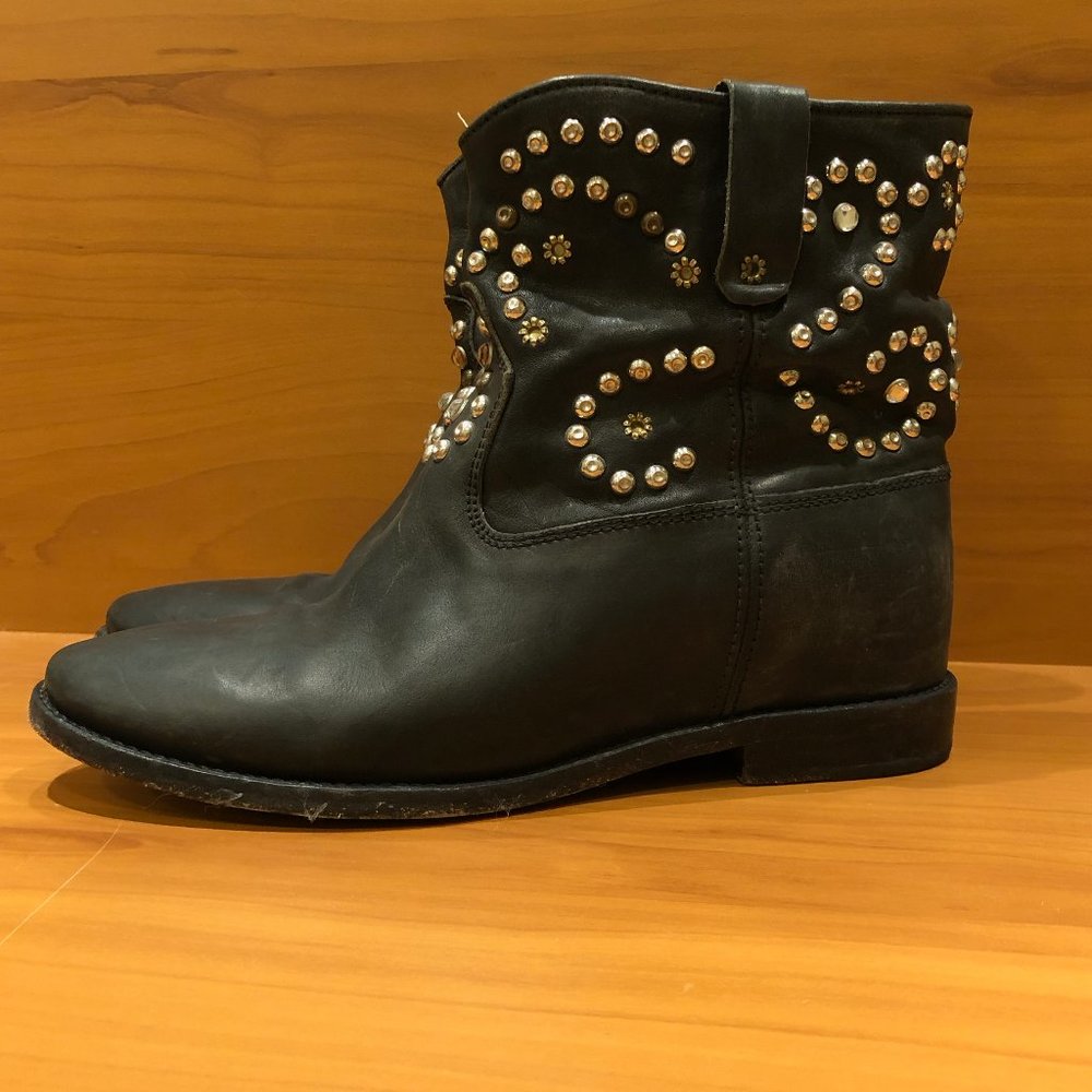 Isabel Marant "Caleen" Black Studded Boots Size 9